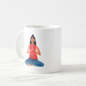 Yoga Girl Meditation Namaste Kaffeetasse (Vorderseite Links)