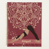Yoga Girl Modern Mandala Magenta Gold Planer (Vorderseite)