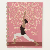 Yoga Girl Modern Mandala Rose Pink Gold Planer (Vorderseite)