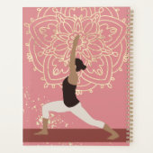 Yoga Girl Modern Mandala Rose Pink Gold Planer (Rückseite)