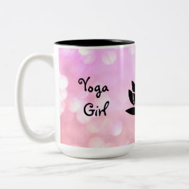 Yoga Girl Namaste Design Zweifarbige Tasse