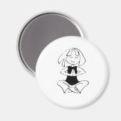 Yoga Girl-namaste Magnet (Vorderseite/Rückseite)