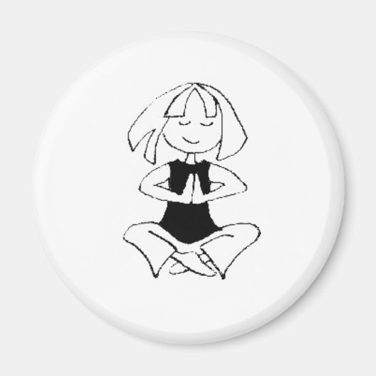 Yoga Girl-namaste Magnet (Vorne)