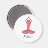 Yoga Girl Namaste Magnet (Vorderseite/Rückseite)