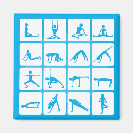 Yoga Girl Posen Magnet (Vorne)