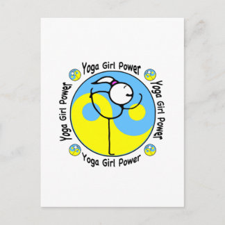 Yoga Girl Power Logo Postkarte