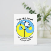 Yoga Girl Power Logo Postkarte (Stehend Vorderseite)