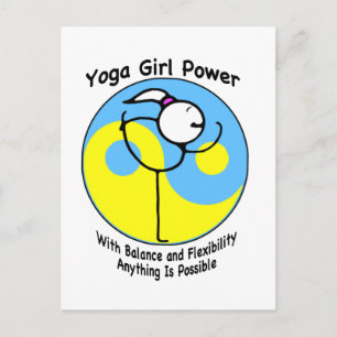 Yoga Girl Power Logo Postkarte