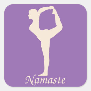 Yoga Girl Quadratischer Aufkleber