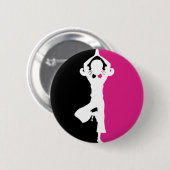 Yoga Girl Silhouette Abzeichen Button (Vorne & Hinten)
