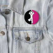Yoga Girl Silhouette Abzeichen Button (Beispiel)