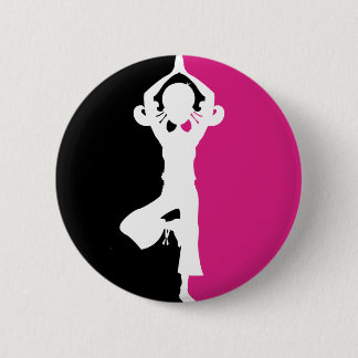 Yoga Girl Silhouette Abzeichen Button