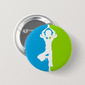 Yoga Girl Silhouette Abzeichen Button (Vorne & Hinten)