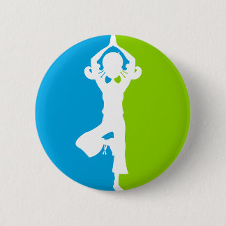 Yoga Girl Silhouette Abzeichen Button