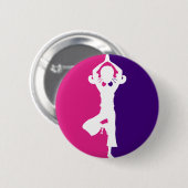 Yoga Girl Silhouette Abzeichen Button (Vorne & Hinten)
