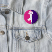 Yoga Girl Silhouette Abzeichen Button (Beispiel)