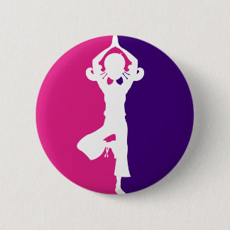 Yoga Girl Silhouette Abzeichen Button