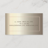 Yoga Girl Silhouette Gold Champagne Visitenkarte (Rückseite)