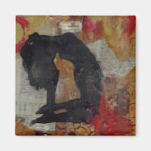 Yoga Girl - Square Magnet