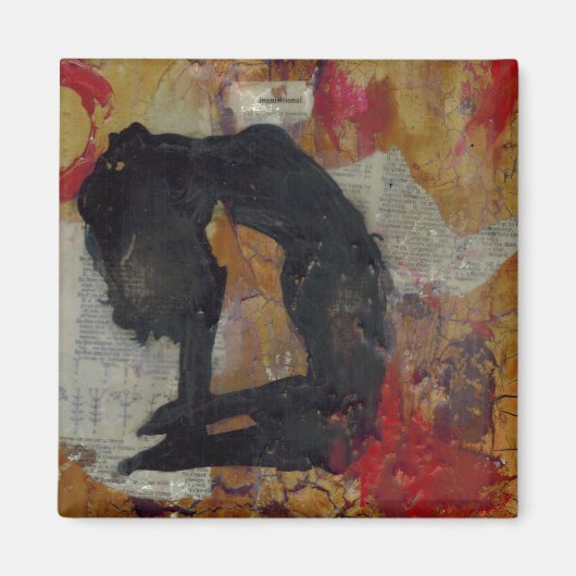 Yoga Girl - Square Magnet (Vorne)