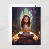 Yoga Girl Sun Nachmittag Lichtbutterfly Postkarte (Vorne/Hinten)
