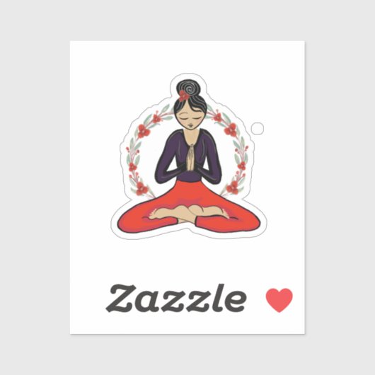 Yoga Girl Vinyl Sticker (Blatt)