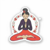 Yoga Girl Vinyl Sticker (Vorderseite)