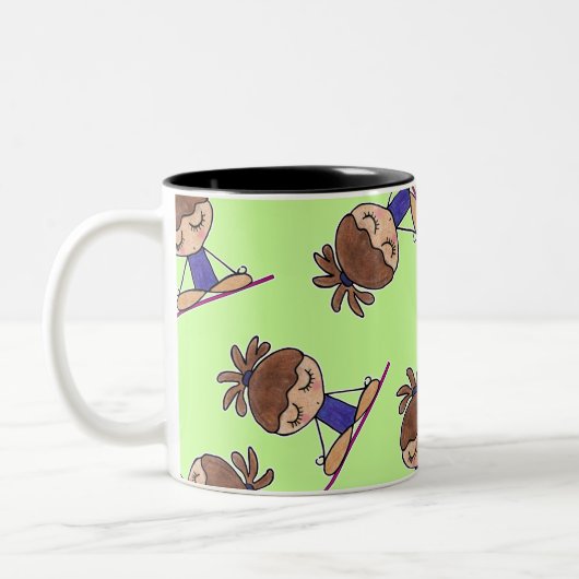 Yoga Girl Zweifarbige Tasse (Links)