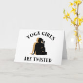 Yoga GIrls Are Twisted  Gift Karte (Gelbe Blume)