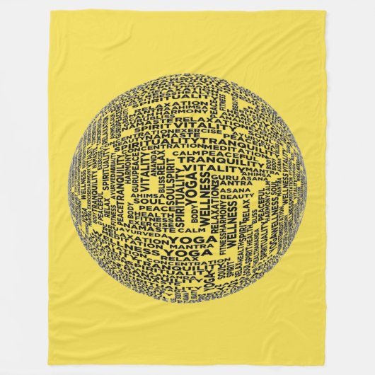 YOGA GLAS FLEECEDECKE (Vorderseite)