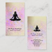 ** Yoga-Glitzer-Frau Gold Meditation Visitenkarte (Vorne/Hinten)