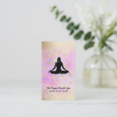 ** Yoga-Glitzer-Frau Gold Meditation Visitenkarte (Stehend Vorderseite)