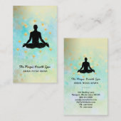 ** Yoga Glitzer Gold Meditation Achtung Visitenkarte (Vorne/Hinten)