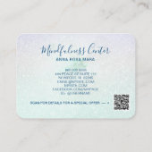 *~* Yoga Glitzer Meditation QR Reiki Floral Blume Visitenkarte (Rückseite)