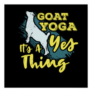 Yoga Goat Goatyoga Poster
