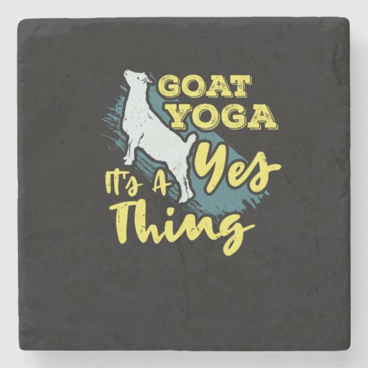 Yoga Goat Goatyoga Steinuntersetzer (Vorderseite)