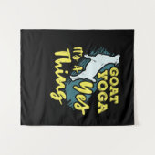 Yoga Goat Goatyoga Wandteppich (Vorderseite (Horizontal))