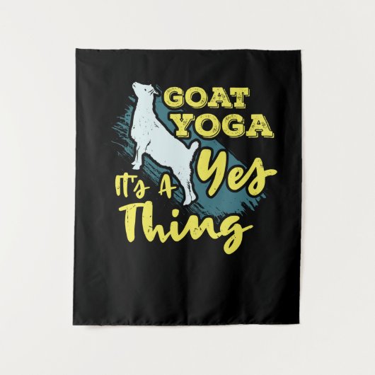 Yoga Goat Goatyoga Wandteppich (Vorderseite)