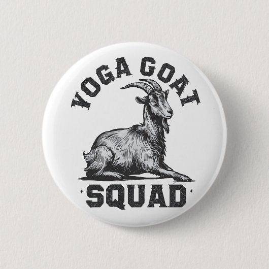 Yoga Goat Squad Funny Goat Meditation Lover Button (Vorderseite)