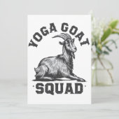Yoga Goat Squad Funny Goat Meditation Lover Einladung (Stehend Vorderseite)