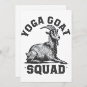 Yoga Goat Squad Funny Goat Meditation Lover Einladung (Vorne/Hinten)