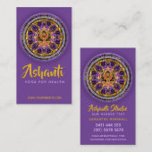 Yoga Goddess Mandala Aquamarine Visitenkarte (Vorne/Hinten)
