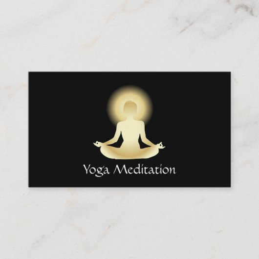 Yoga (Gold) Aufklärt Visitenkarte (Vorderseite)