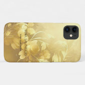 Yoga Gold Blume individuelle Name Case-Mate iPhone Hülle (Rückseite (Horizontal))