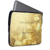 Yoga Gold Blume individuelle Name Laptopschutzhülle (Vorne Rechts)