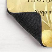 Yoga Gold Blume individuelle Name Mousepad (Ecke)