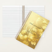Yoga Gold Blume individuelle Name Notizblock (Innen)