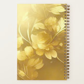 Yoga Gold Blume individuelle Name Notizblock (Rückseite)