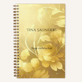 Yoga Gold Blume individuelle Name Notizblock