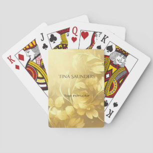 Yoga Gold Blume individuelle Name Spielkarten